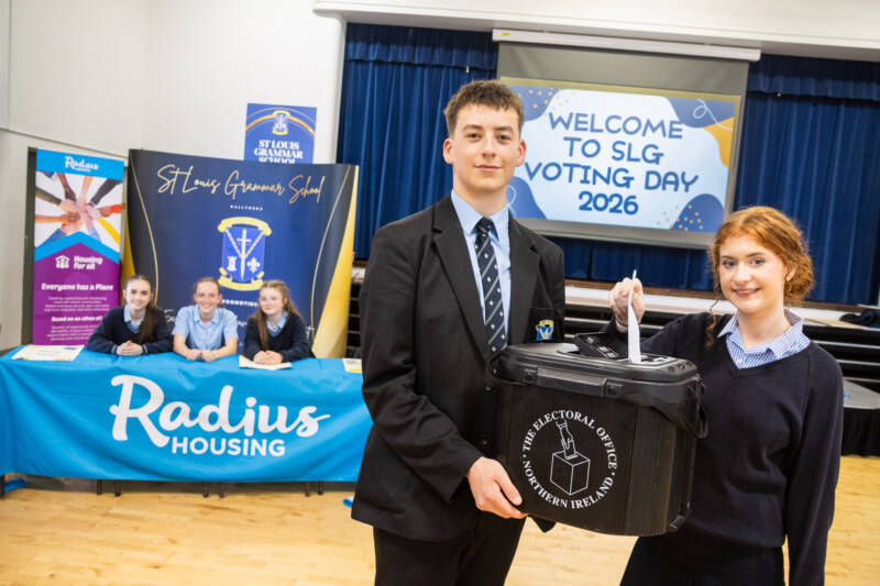 Voting at St Louis Grammar Ballymena PB Schools Project