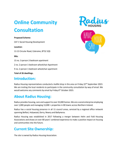 Online Community Consultation